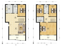 上叠，集中供暖，屋子保持的很好，满二-涿州名流丽苑户型图