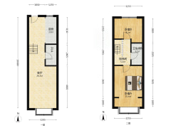 空中花园社区 冠云中路精装两居，实际100平loft户型-涿州鹏渤新加坡花园户型图