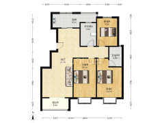 出售天地新城南北通透三居双卫 中高楼层采光无遮挡-涿州天地新城户型图