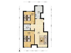 樾府国际精装两居室 南北通透 全天采光-涿州中国铁建樾府国际户型图