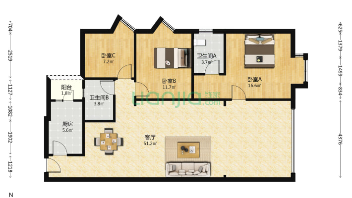 沙河明珠二手房实景图