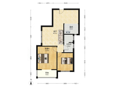 冠云路南向两居  采光好  车位充足 拎包入住-涿州宏远景园户型图