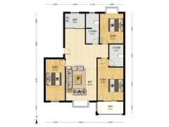 德信公园南侧 板楼大社区 南北通透大三居-涿州名流枫景洋房户型图