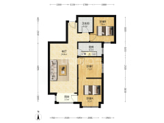 龙马路新社区  物业好  全南小三居  采光好-涿州鹏渤·印象城户型图