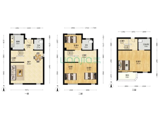 天华玺园 4室1厅3卫 138平方