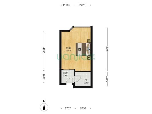 和府 1室0厅1卫 40平方