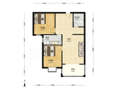 全阳户型 无遮挡 采光视野佳 可随意装修 满五唯一-涿州平安D区户型图