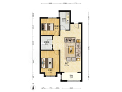 香邑溪谷两居全天采光视野开阔，花园式社区。-涿州香邑溪谷悦都小区户型图