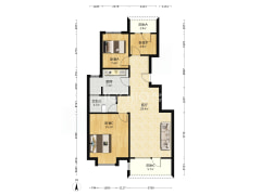 华融现代城 3室2厅 南 北-涿州华融现代城户型图