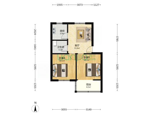 石油新村四区 2室1厅1卫 54平方