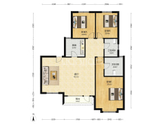 此房是 总高7层的洋房，南北通透，视野优美，采光充足-涿州高铁新干线户型图