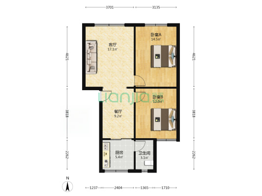 怡湖西路271号院 2室2厅1卫 78平方