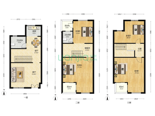 海堂 4室2厅2卫 262平方