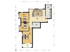 金竹花园精装三居室 好楼层 采光无忧-涿州金竹花园户型图