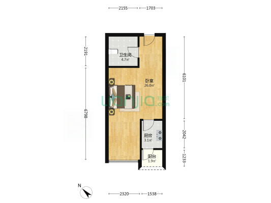 观南越星 1室0厅1卫 55平方