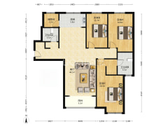 金品时代 3室2厅 南 北-涿州金品时代户型图