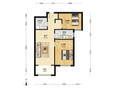 低楼层 无遮挡 毛坯 满五 东户 出入小区方便-涿州K2狮子城北区户型图