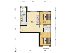 翡翠滨江 两居室 房本满二 中间楼层 看房有钥匙-涿州翡翠滨江户型图