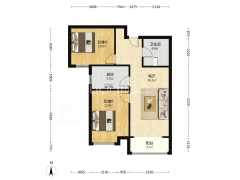 很好的一个两居，适合居住，采光好-涿州香邑溪谷玫瑰园户型图