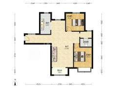 南北通透三居室 中间楼层采光好 人车分流 出行方便-涿州香邑溪谷玫瑰园户型图