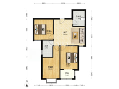 满五唯一 华阳路 电梯房，户型方正-涿州联合七号院户型图