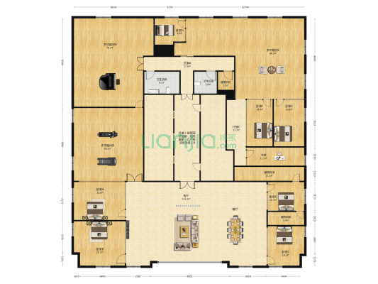 西美国货大厦 11室1厅2卫 752平方