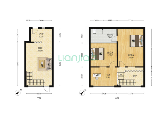 保利新天地 3室1厅1卫 41平方