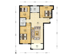 牛津花园精装三居，南北通透，无遮挡-涿州鹏渤印象城牛津花园户型图