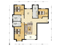 高铁新干线 3室1厅 南 北-涿州高铁新干线户型图