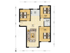 房本满二，密码看房，业主诚意出售-涿州K2狮子城南区户型图
