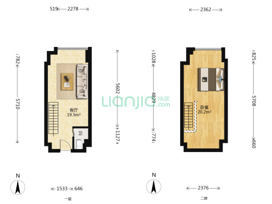中铁西城一期 1室1厅1卫 29平方