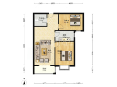 南向两居，精装修 拎包入住，楼层好-涿州翡翠城户型图