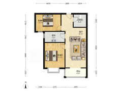 翡翠城 2室1厅 南-涿州翡翠城户型图
