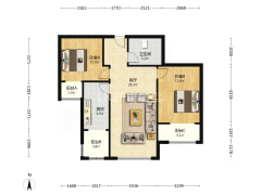 金竹花园  南向两居室 房本满五唯一-涿州金竹花园户型图