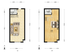 京第银座106平复式带车位55万-涿州同善园银座户型图