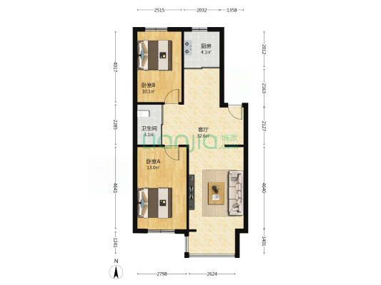 古城宜家一期 2室1厅1卫 83平方