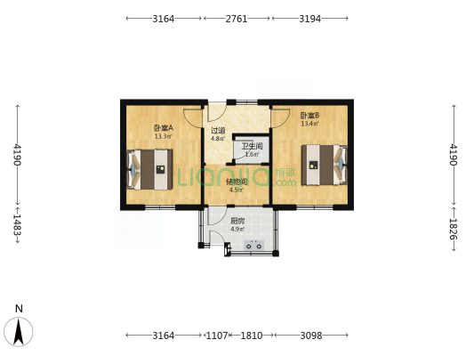 文化东路139号 2室0厅1卫 53平方