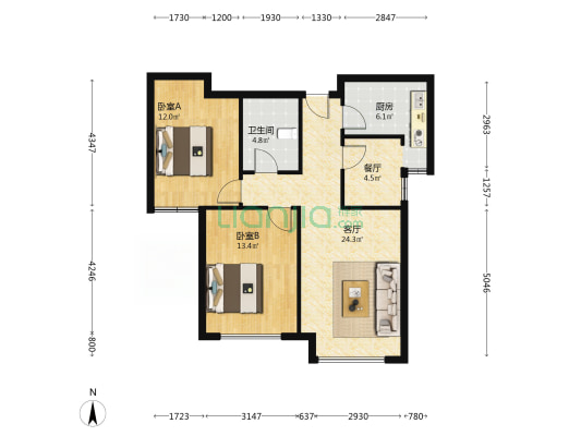 此房满五年唯一随时交易好位置好楼层-户型图