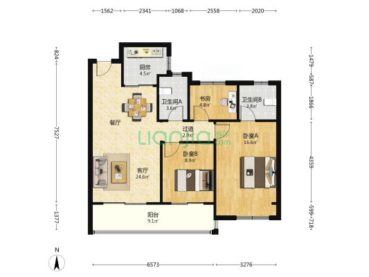 碧桂园·河湾星著 3室1厅2卫 98平方