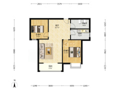 幸福城小区 2室1厅 南-涿州幸福城小区户型图