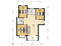 天伦湾一期 3室2厅 南 北-涿州天伦湾一期户型图