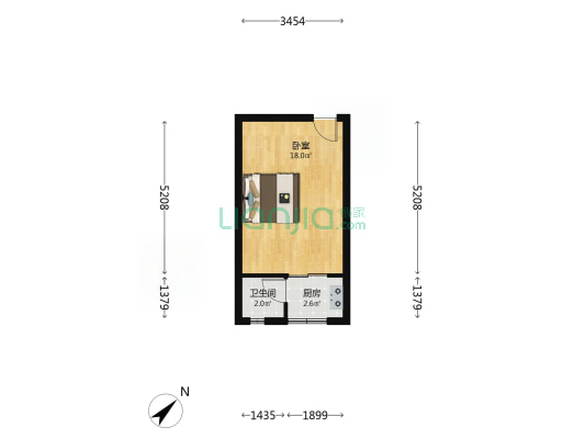 东成西就 1室0厅1卫 34平方