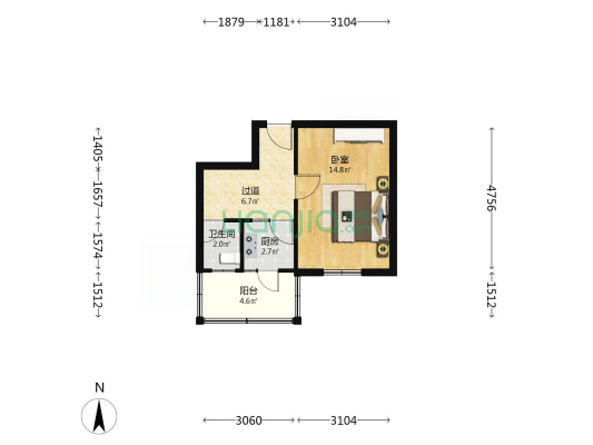 发电楼 1室0厅1卫 36平方