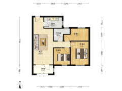 桃源新都孔雀城 3室1厅 南-涿州桃源新都孔雀城户型图