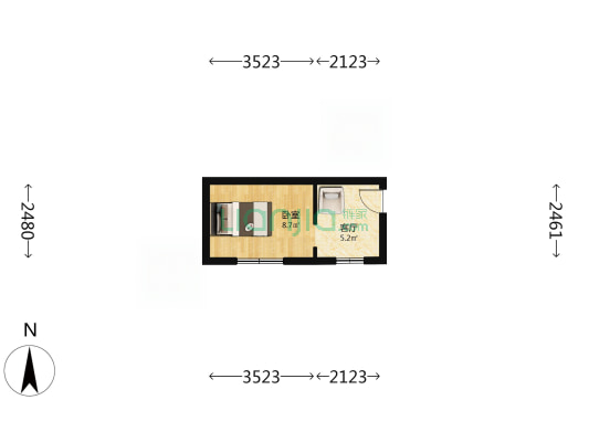望颍楼小区 1室1厅0卫 18平方