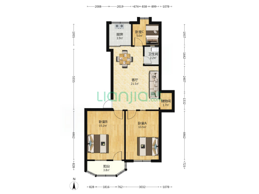 相府路14号 3室1厅1卫 70平方