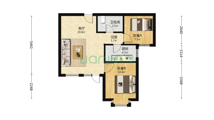 大爱城二期二手房实景图