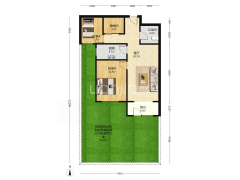 鹏渤印象城牛津花园 2室1厅 南-涿州鹏渤印象城牛津花园户型图