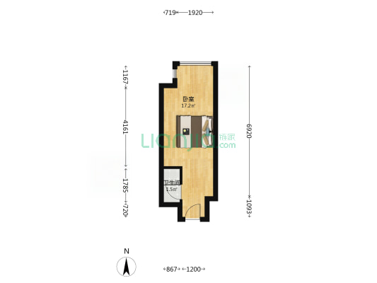 精装修，大开间，有房本，业主诚意出售-户型图