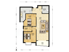 开发区 君临天下御景园  全南两居室-涿州君临天下御景园户型图